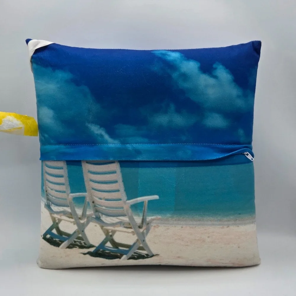 Beach Scene  Massage Pillow Pressure Battery Operated